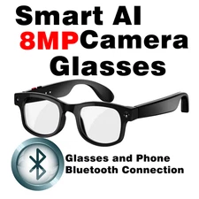 AI smart glasses for men with camera and video control translation
