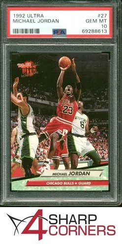 1992 ULTRA #27 MICHAEL JORDAN BULLS HOF PSA 10
