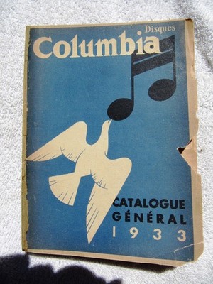 1933 FRENCH COLUMBIA CATALOGUE GÉNÉRAL Complete Record Catalog Jazz Chanson 78