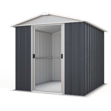 Image of Yardmaster 6x4 Metal Garden Shed Apex Castleton Anthracite Lockable