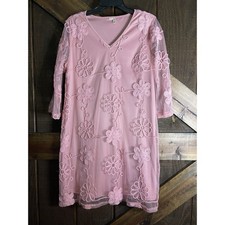 Ultra Pink Floral Lace Dress Women’s Size Medium Party Holiday Wedding Summer