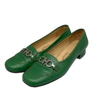 Salvatore Ferragamo Bit Loafers US5 Green