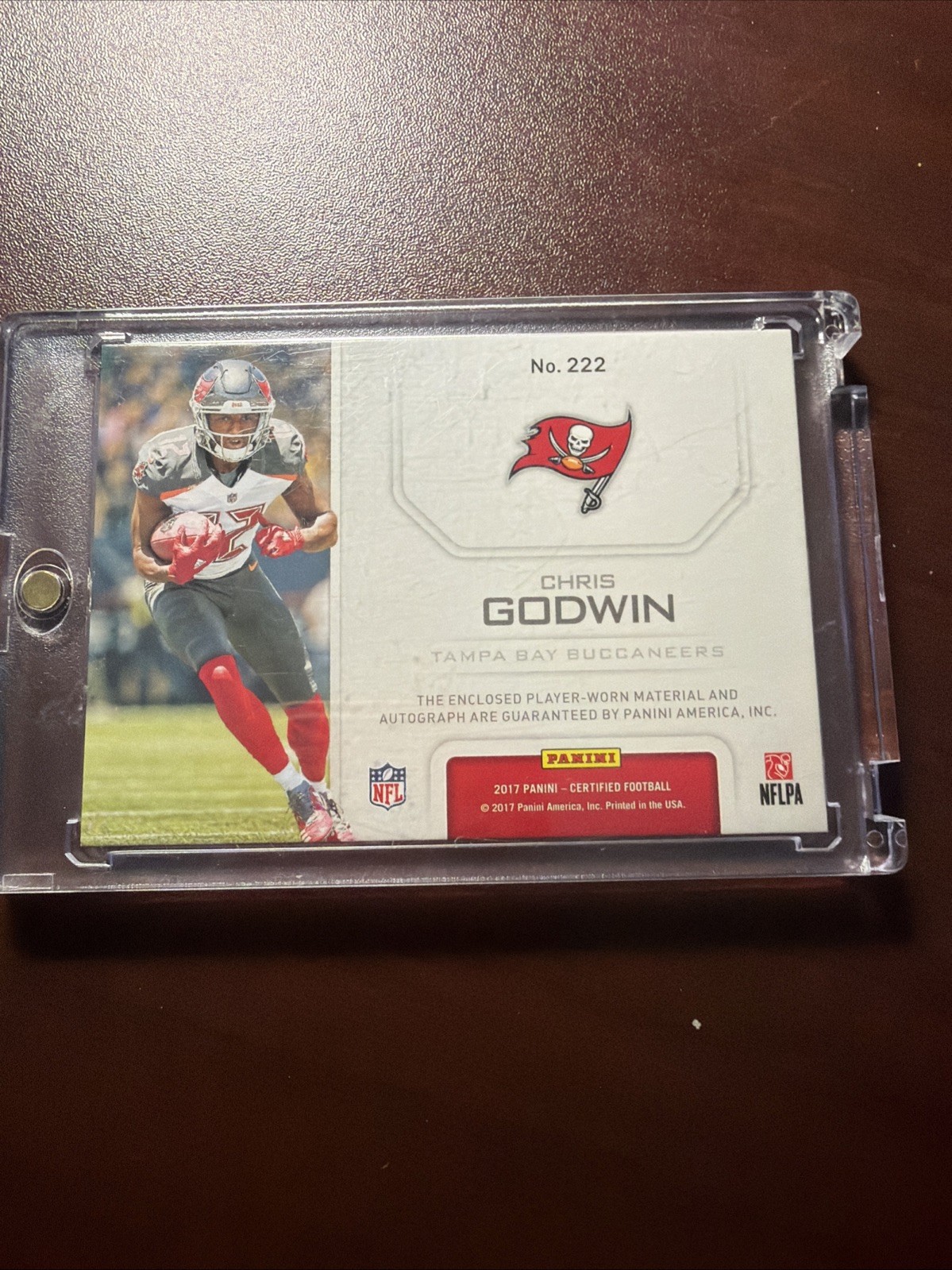 2017 Panini Certified Chris Godwin Freshman Fabrics Rookie Patch Auto /499 view 4