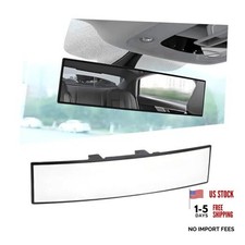 Car Rearview Mirror, 12 Inch Anti Glare Panoramic Wide Angle HD Clear White