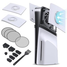 PS5 Pro Cooling  Dustproof Kit  Ventilated Faceplates  Air White