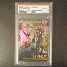 Panini 2020 Illusions Joe Burrow #5 Trophy Collection Bronze /499 PSA 10 (RC)
