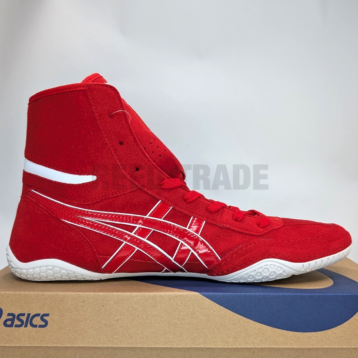 ASICS Wrestling Shoes 1083A001 Red/Red(White) lace:Red EX-EO