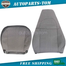 Drive Bottom+Top Cloth Seat Cover Gray For 2003-2014 GMC Savana Chevy Express