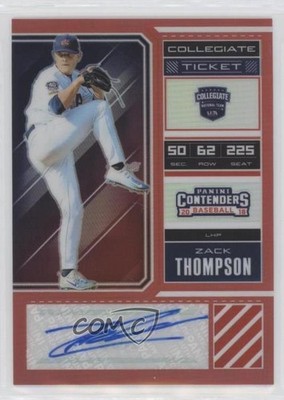 2018 Panini Elite Extra Edition Red Prizm 79/100 Zack Thompson #USA-ZT Auto a3i