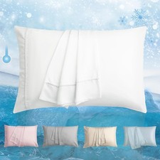 Cooling Pillow Cases Set of 2,Standard Size Cool Pillowcases for Hair Skin and