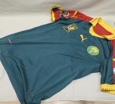 PUMA Cameroon 2017-2018 National Soccer Team Mens Football Retro Jersey Shirt L