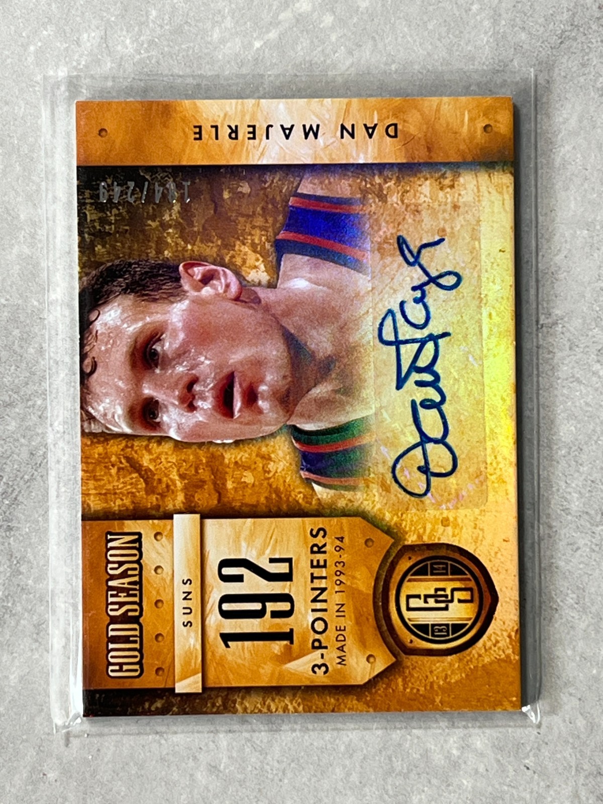 2013-14 Gold Standard Dan Majerle Gold Season Auto /249 #19 Phoneix Suns