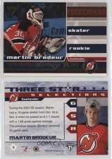 2001 Pacific Private Stock Titanium Three Star Selections Martin Brodeur #5 HOF