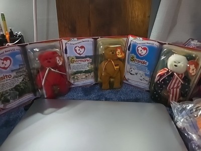 Ty Beanie Baby International Bears II Germania 90, Osito 99, Spangle 99, T12