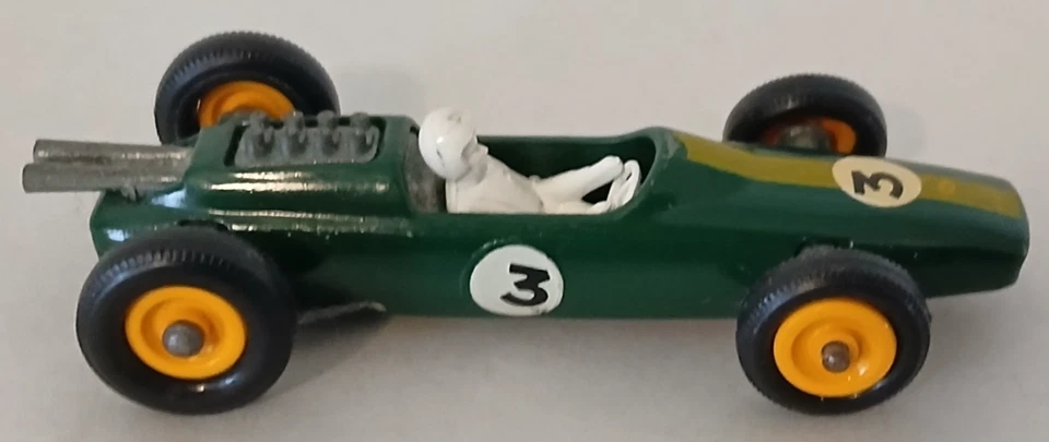Coche de carreras vintage Matchbox/Lesney serie 19 verde oscuro Lotus 3 años 60 Foto 3 de 4