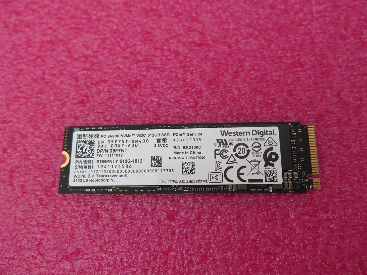 Western Digital 512GB PC SN730 NVMe M.2 SSD PCIe Gen3 x4 Solid