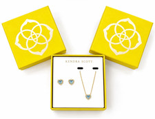 Kendra Scott Anna Framed Stud Earrings And Pendant Necklace