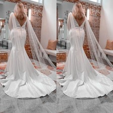 Elegant Wedding Bridal Capes Shawl White Ivory Simple Tulle Bridal Wraps