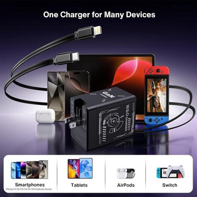 Plentifulh Charger, 2026 Upgraded 2 in 1 Fast Charger