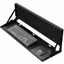 VIVO Black Flip Down 30 inch Keyboard Tray Wall Mount with Mouse Pad
