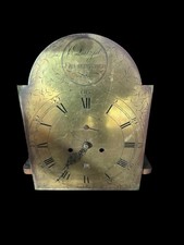 Antique Jas Dalziel Fraserburgh Brass Faced Grandfather Clock Movement 15 3/4 ta