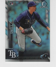 2016 Bowman Chrome Refractors #98 Blake Snell ROOKIE CARD ID:67115. rookie card picture