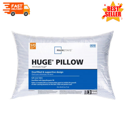 Mainstays Huge Overfilled Bed Pillow Standard/Queen 2 Pack Sleeping Bedding