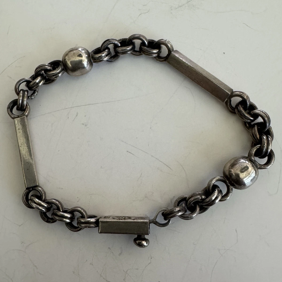 sterling silver toggle bracelet products for sale | eBay