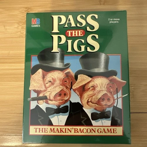Milton Bradley Pass the Pigs 1984 Vintage Makin Bacon Board Game in Travel Case