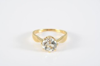 O68K03 Gold 585 14kt Ring mit Aquamarin