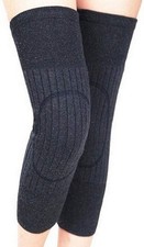 Cashmere Knee Warmers Leg Men Women Thicken Lengthen Large, Black