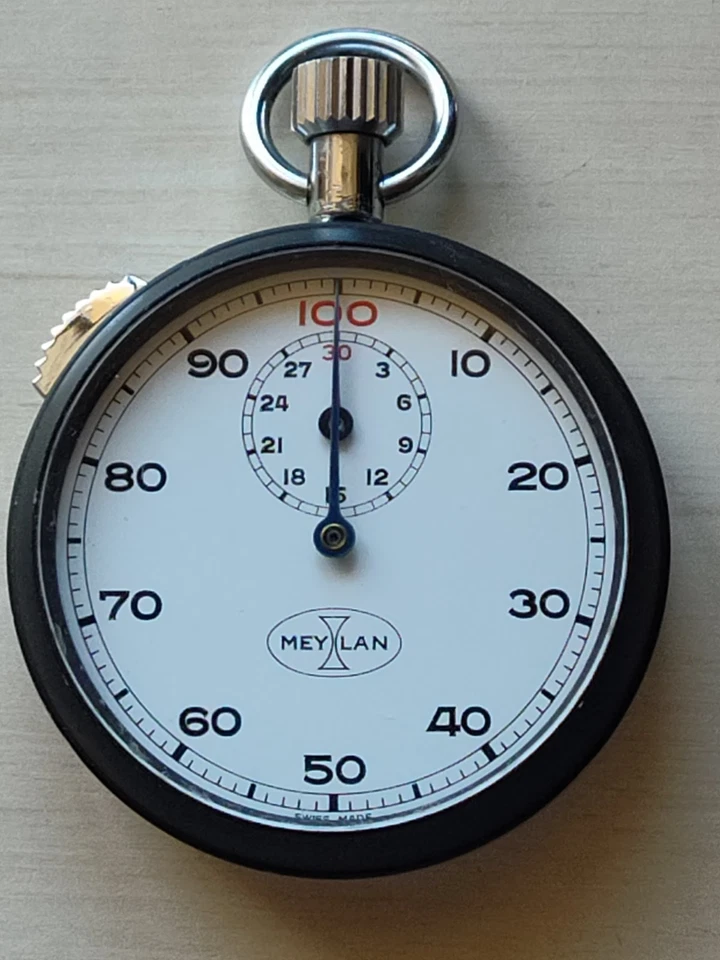 Vintage Meylan Swiss Mechanical 7- Jewel Movement Stopwatch –  WORKS GREAT - Image 2 of 4
