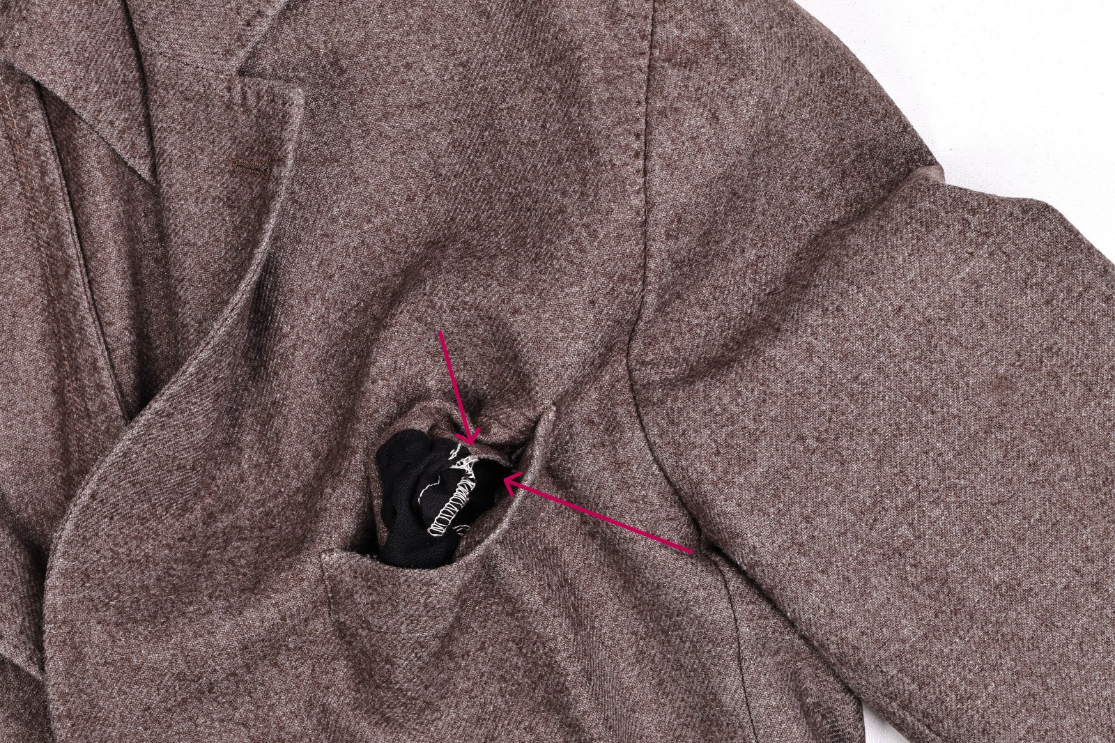 Robert Talbott Brown Wool Blend 3-Button Unstruct… - image 3