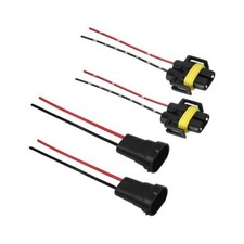 2 Set Car H11 H8 Pigtail Socket Wiring Harness, Female and Male Adapter Socket