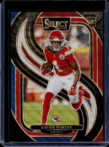 2024 Panini Select Xavier Worthy Premier RC Tri-Color Prizm Rookie #/249 Chiefs