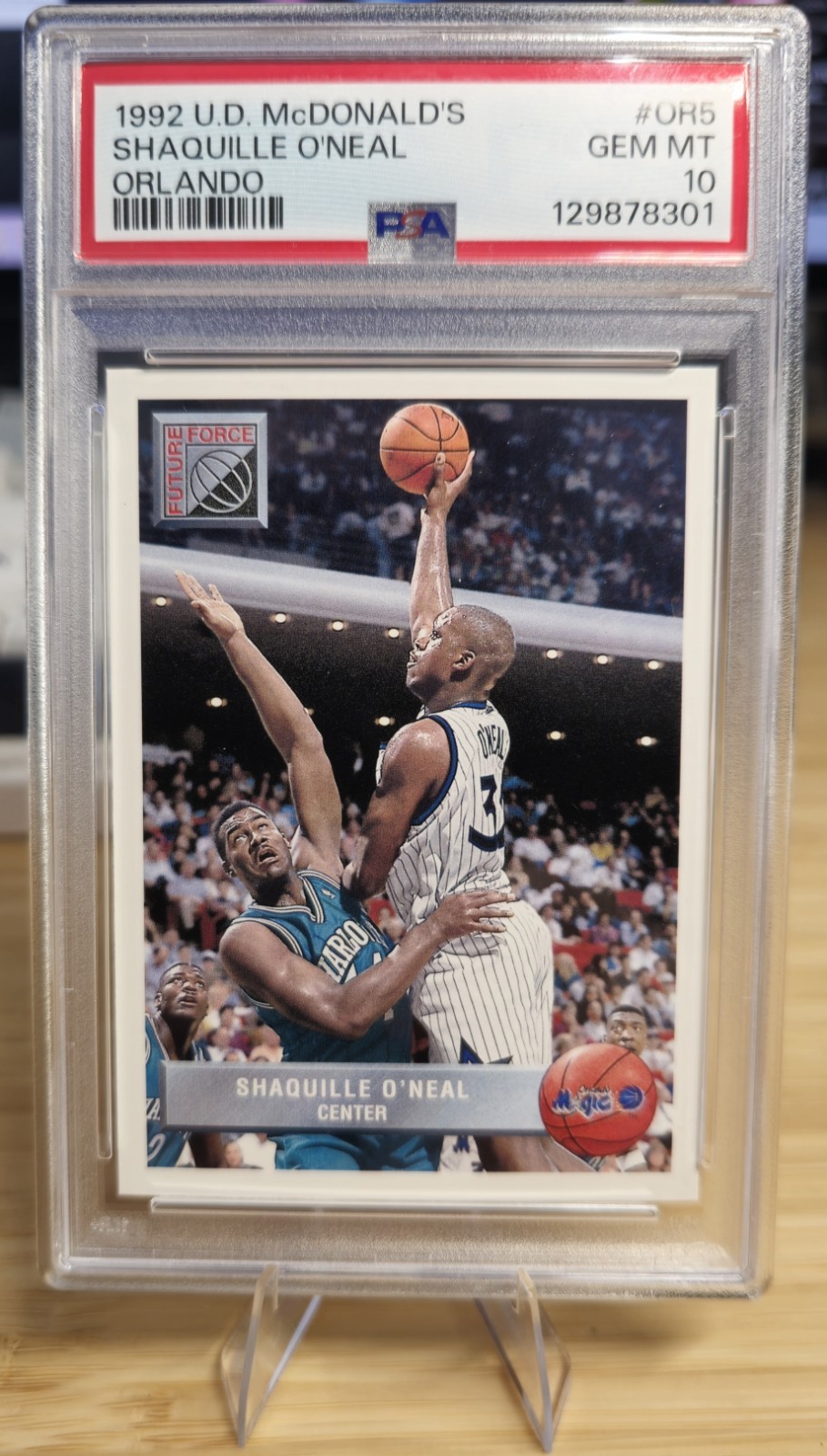 1992 UPPER DECK MCDONALD'S ORLANDO #OR5 SHAQUILLE O'NEAL ROOKIE RC PSA 10