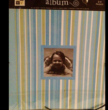 DCWV All Occasion Album- 8"x8". 24 pages Blue  Green Stripes