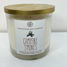 Chesapeake Bay Candle Campfire S’mores Smores 3 Wick Soy Wax Blend New