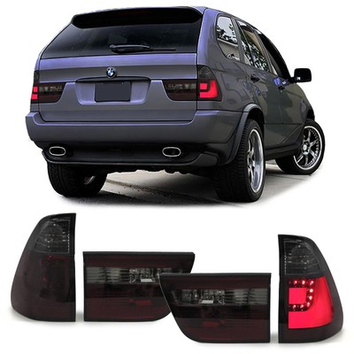 Smoked Led Lightbar Tail Lights Lamps For Bmw X5 E53 9 99 10 2003 Christmas Gift Ebay