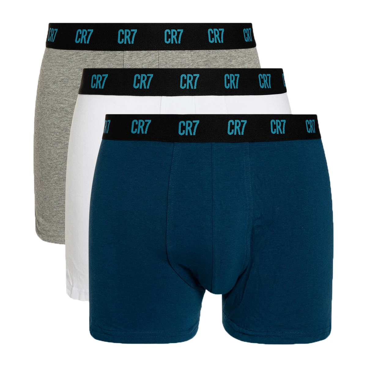 CR7 Mens Boxers 3 Pack Cristiano Ronaldo Logo Cotton Fashion Underwear