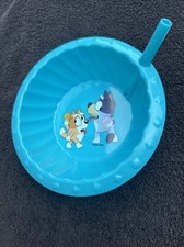 Zak Disney Bluey Kid Cereal Straw Bowl Plastic Built-In Straw
