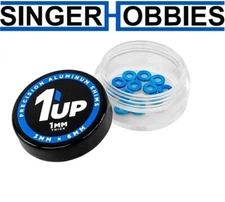 1UP RACING 1UP80313 3x6x1mm Precision Aluminum Shims, Blue, 12pcs HRP
