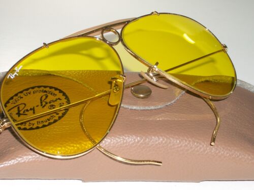 1980's 62MM VINTAGE B&L RAY-BAN GEP KALICHROME BULLET HOLE SHOOTING SUNGLASSES - Photo 1/11