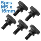 <!--F#f_0-->5pcs M5 x 10mm Black Steel Thumb Screws Knurled Head Nut Lock Clamp Hand Tighten<!--F/-->