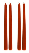 4 pcs Red Taper Dinner Candles 10.50-inch Tall
