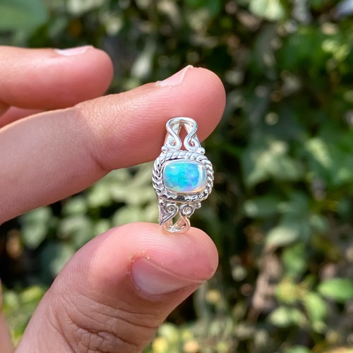 Precioso Natural Welo Ópalo Anillo 925 Plata de Ley Diseño Etíope - Imagen 8 de 12