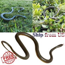 47" Realistic Fake Rubber Snake Halloween Prank Party Props Haunted Houses Decor