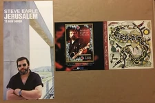 STEVE EARLE Vintage DOUBLE SIDED 2002 PROMO POSTER FLAT for Jerusalem CD 12x24