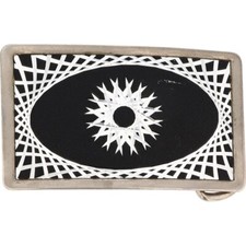 Sun Abstract Art Modernist Boho Hippie Cowgirl Western 80s Vintage Belt Buckle