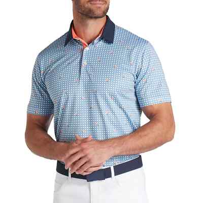 Puma Men's Pique Gingham Floral Golf Polo Shirt $85  Save 50%!!  2XL XXL